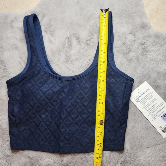 Textured Mesh Tennis Tank navy Blue XS - Picture 7 of 8
